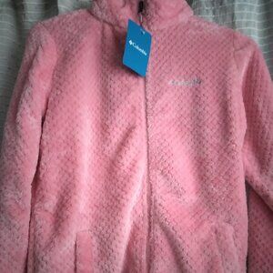 Columbia Fireside Sherpa Full Zip Pink Jacket NWT's Size Girls XL